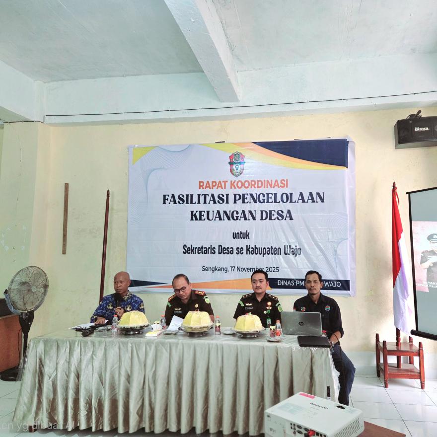 Rapat Koordinasi Fasilitasi Pengelolaan Keuangan Desa Berjalan Sukses di Sengkang